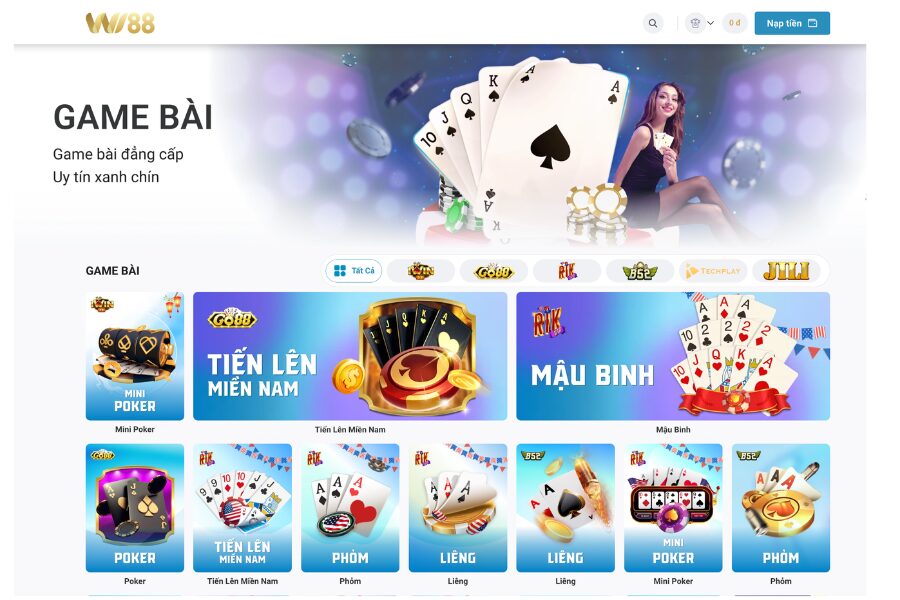 Wi88 - Cổng game chơi phỏm uy tín xanh chín nhất hiện nay